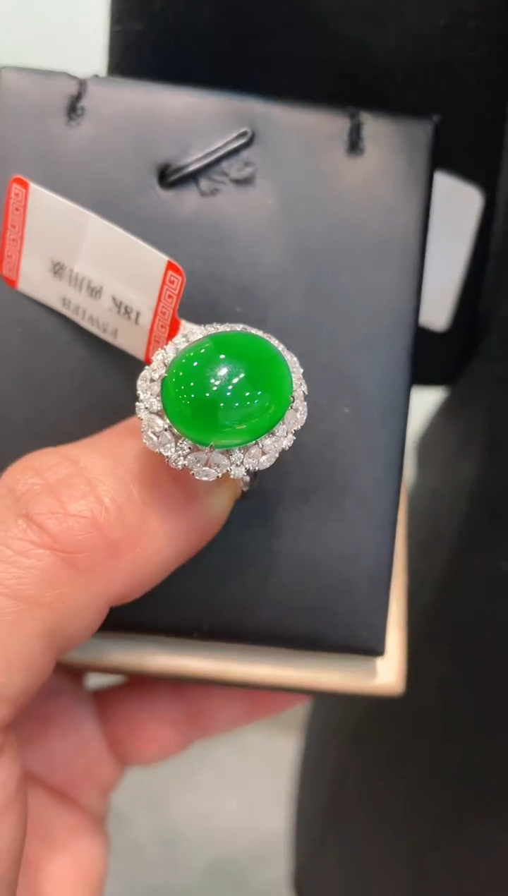 【闪购商品】翡翠颈饰18K金镶嵌A33两用