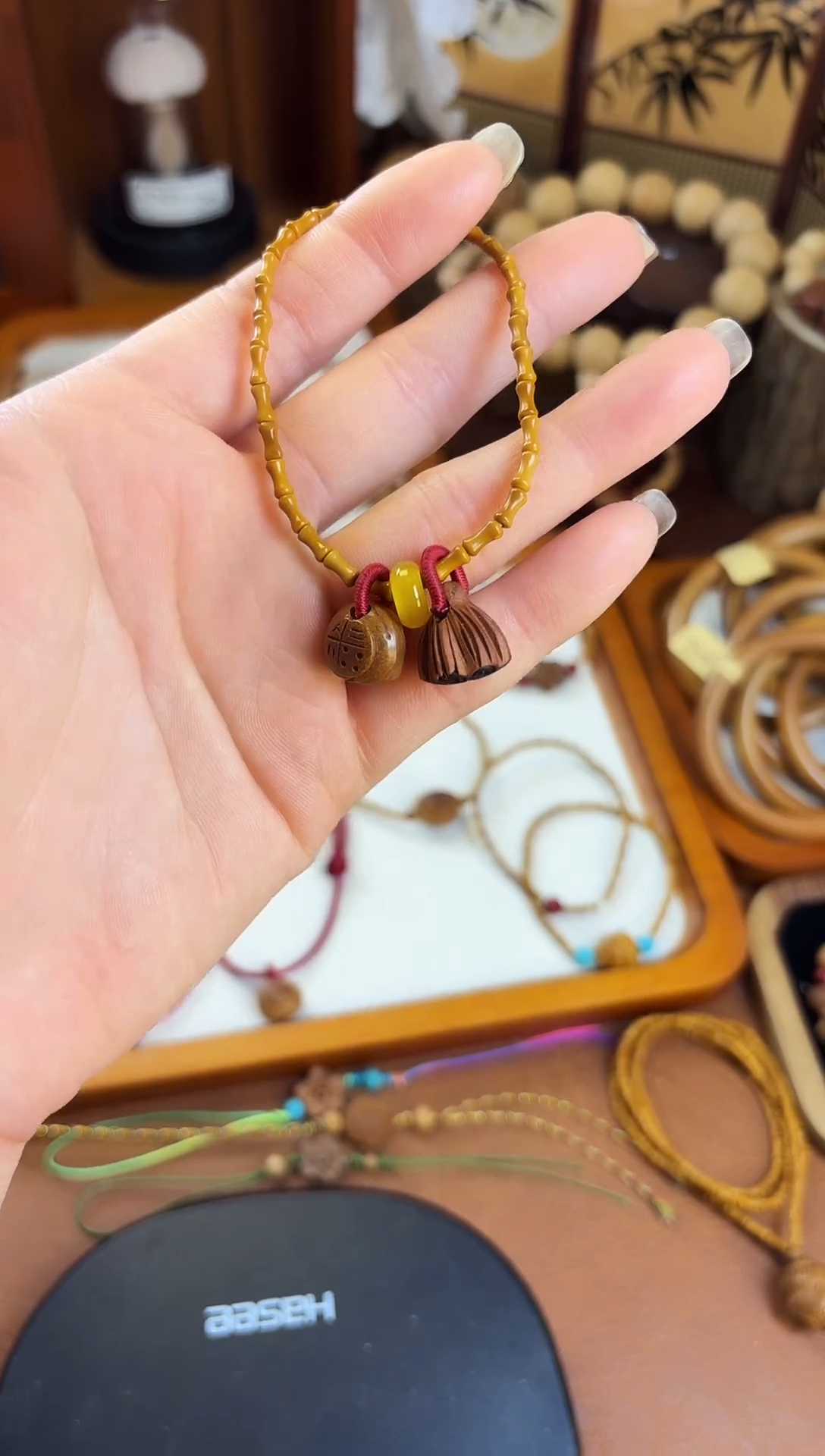 手串桃核竹节单圈福气连连