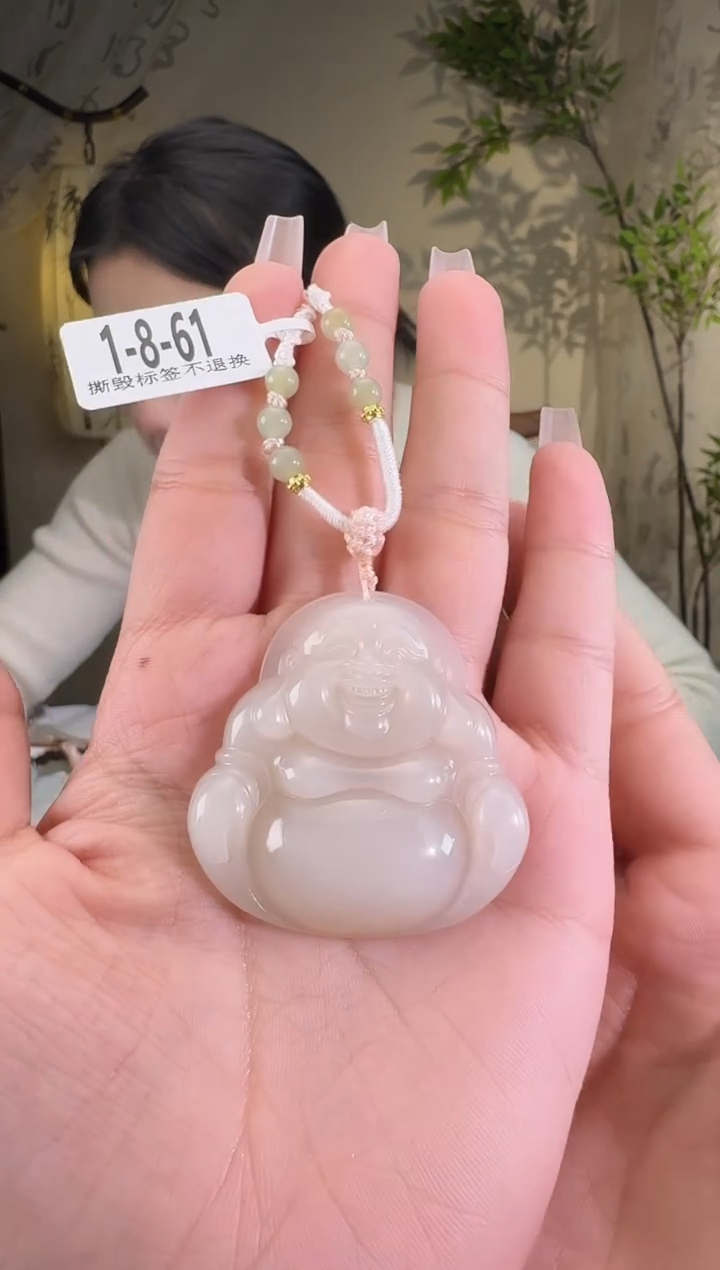 【闪购商品】和田玉颈饰未镶嵌1-8-61带黑点