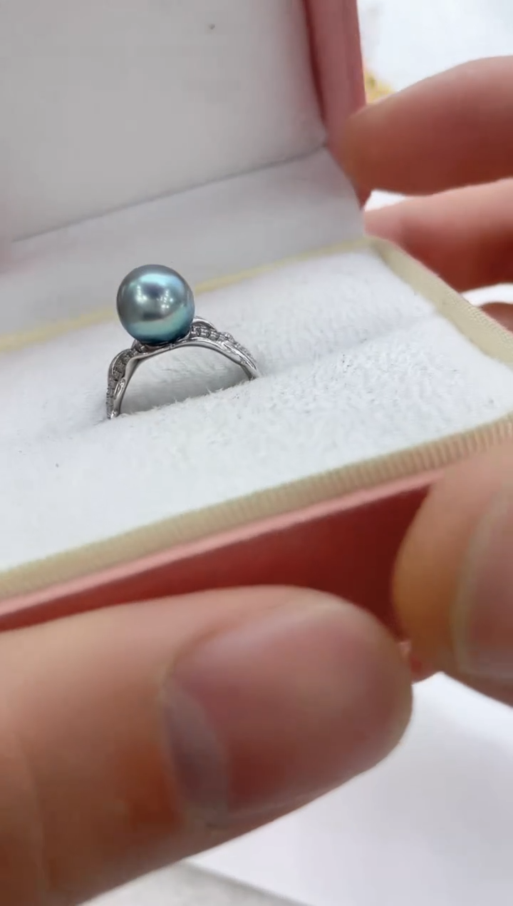 【闪购商品】海水珍珠戒指银S925镶嵌海水珍珠戒指