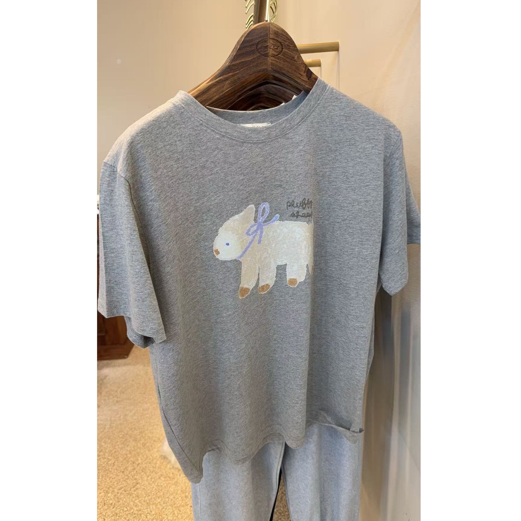 【婷婷家】不退换-东大门SO小羊T休闲百搭夏季宽松