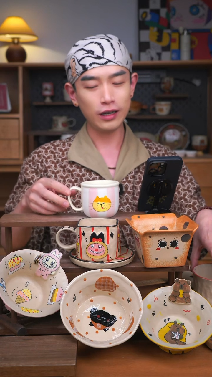 杯子景德镇可爱设计师款陶瓷（不带盖）