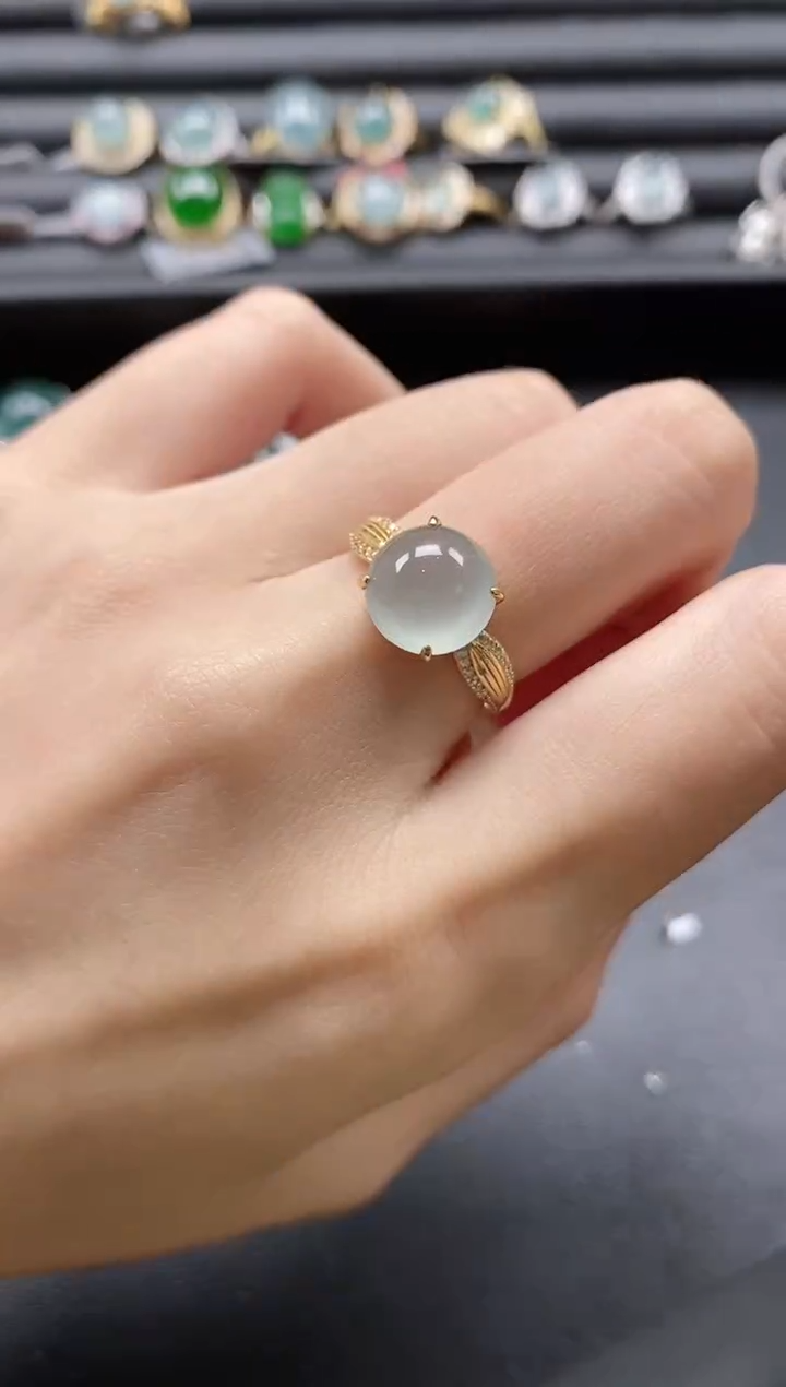 【闪购商品】翡翠戒指银S925镶嵌51511