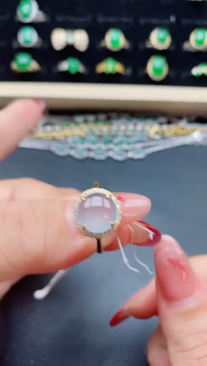 【闪购商品】翡翠戒指银S925镶嵌21321