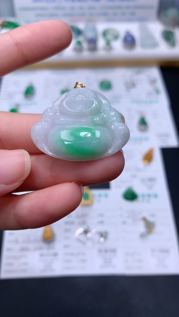 翡翠18K金镶嵌颈饰模式推广期24小时鉴赏期