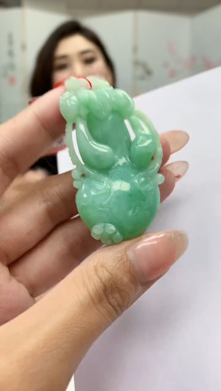 【闪购商品】定制翡翠未镶嵌4829MM-毛货挂件68