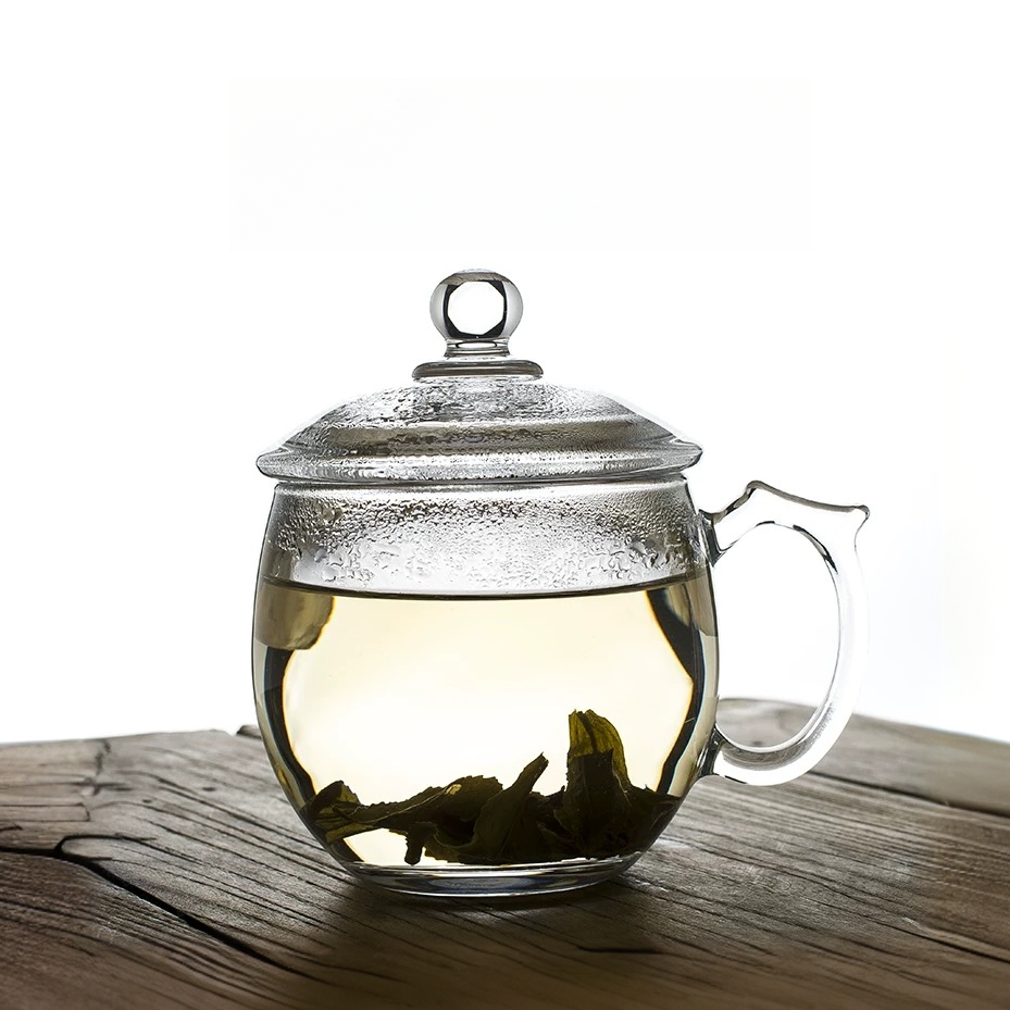 【两支装】墩墩杯 办公室玻璃杯耐高温泡茶带把大容量带盖牛奶咖啡