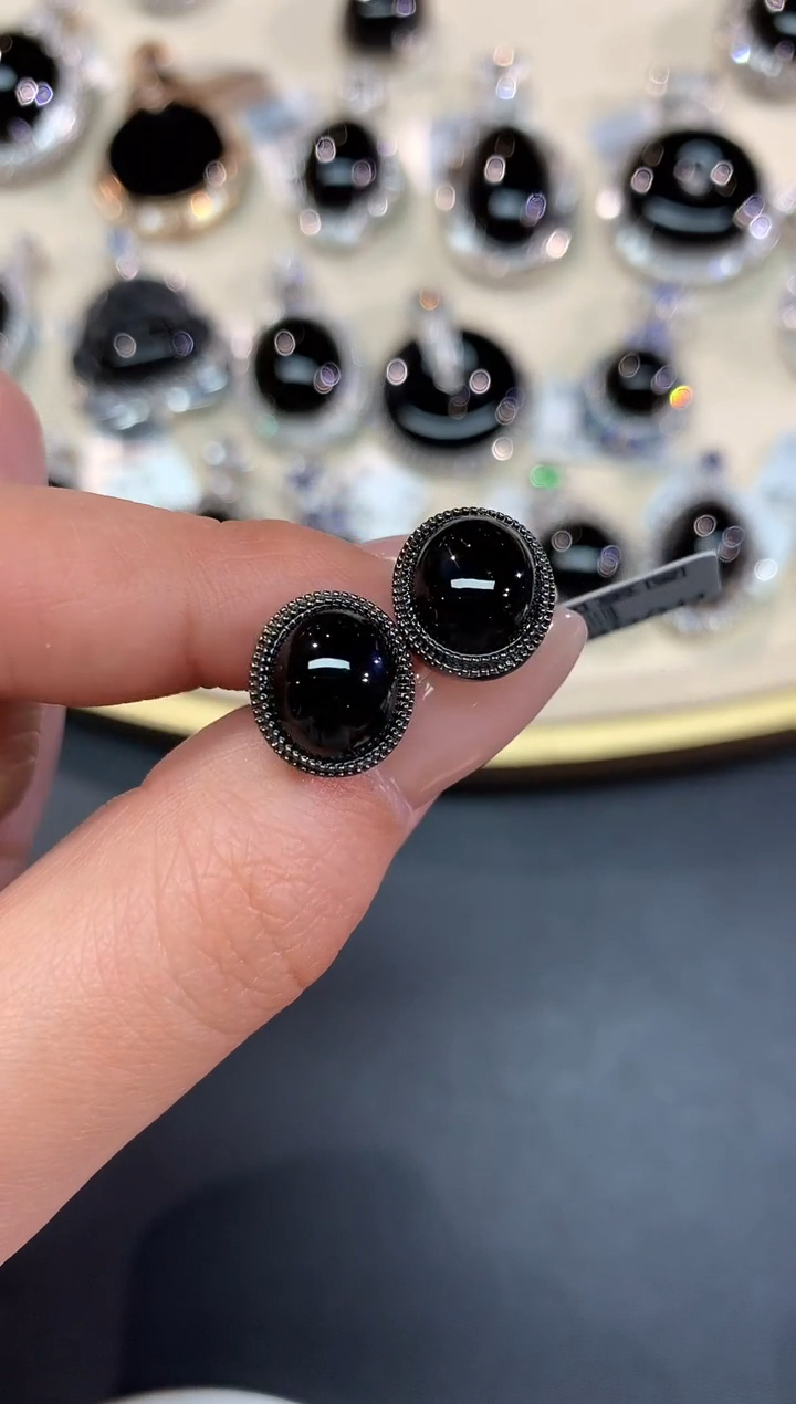 【闪购商品】翡翠耳饰18K金镶嵌A389|2980