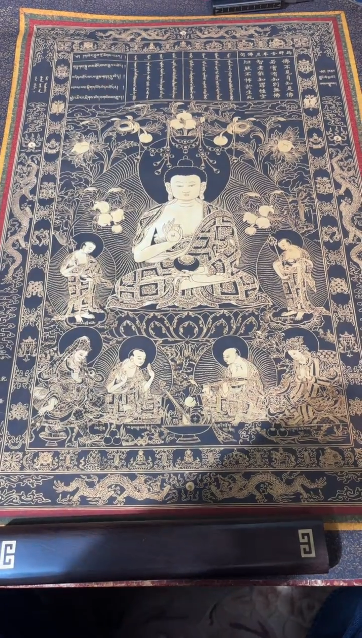 卷轴画龙妹的唐卡tk16