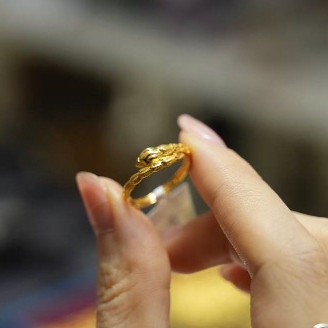 【巧玲专属】足金999灵蛇戒指 活口经典 2.53