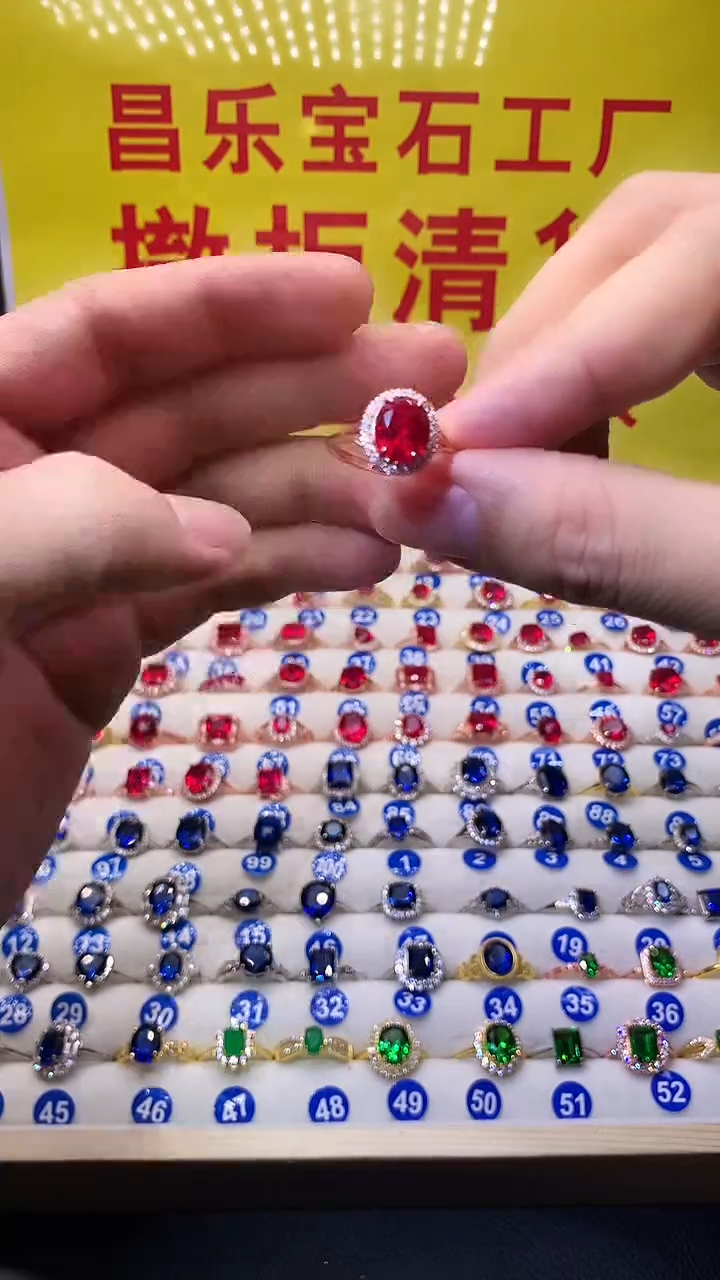 【闪购商品】红宝石戒指银S925镶嵌1111