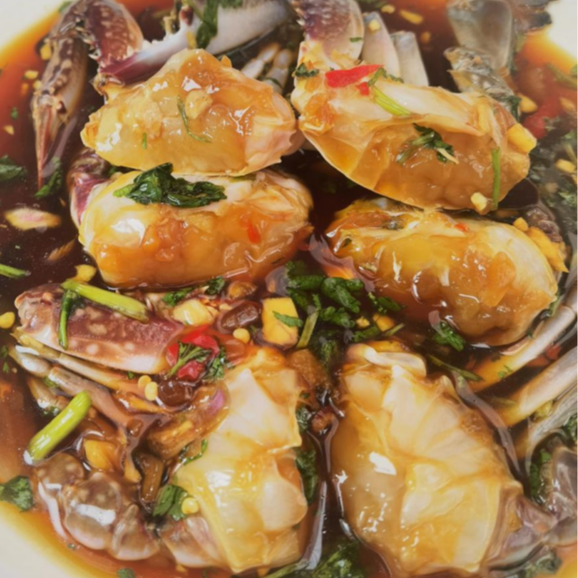 开盒即食生腌腌蟹块蟹钳梭子蟹海鲜舟山风味咸淡适中顺丰500g/桶 图片 2