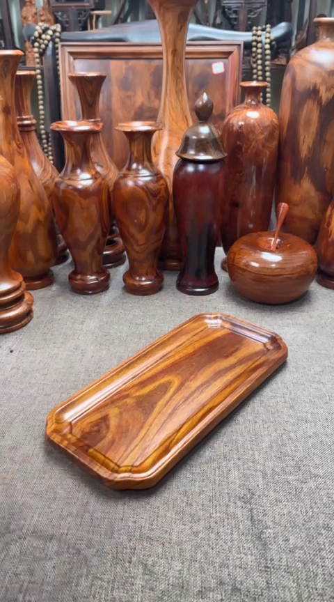 【闪购商品】黄花梨/降香黄檀木艺海黄新料文盘