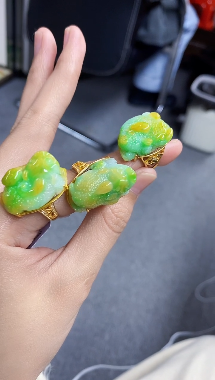 颈饰未镶嵌翡翠木**林翡翠戒指