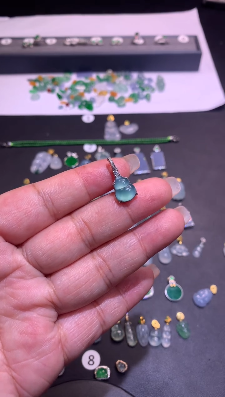 【闪购商品】翡翠吊坠(不含链)银S925镶嵌1