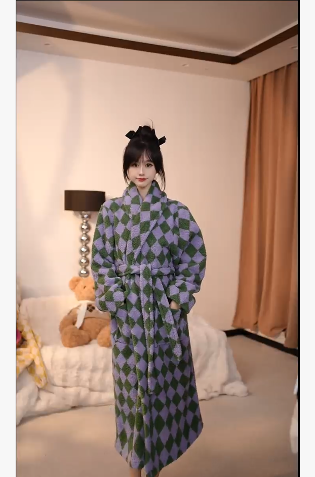 查理夫人【绒袍测7】套装大气治愈夏秋睡衣女透气舒适宽松休闲薄款