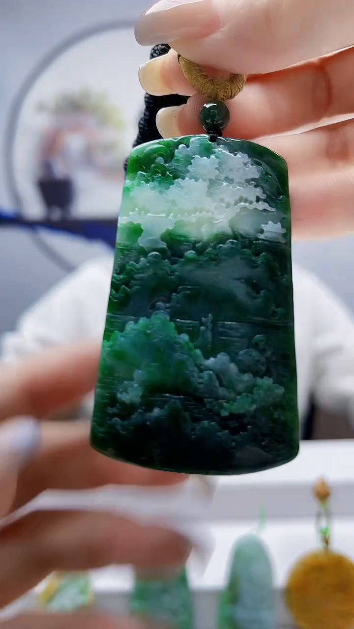 未镶嵌定制翡翠毛货挂件41