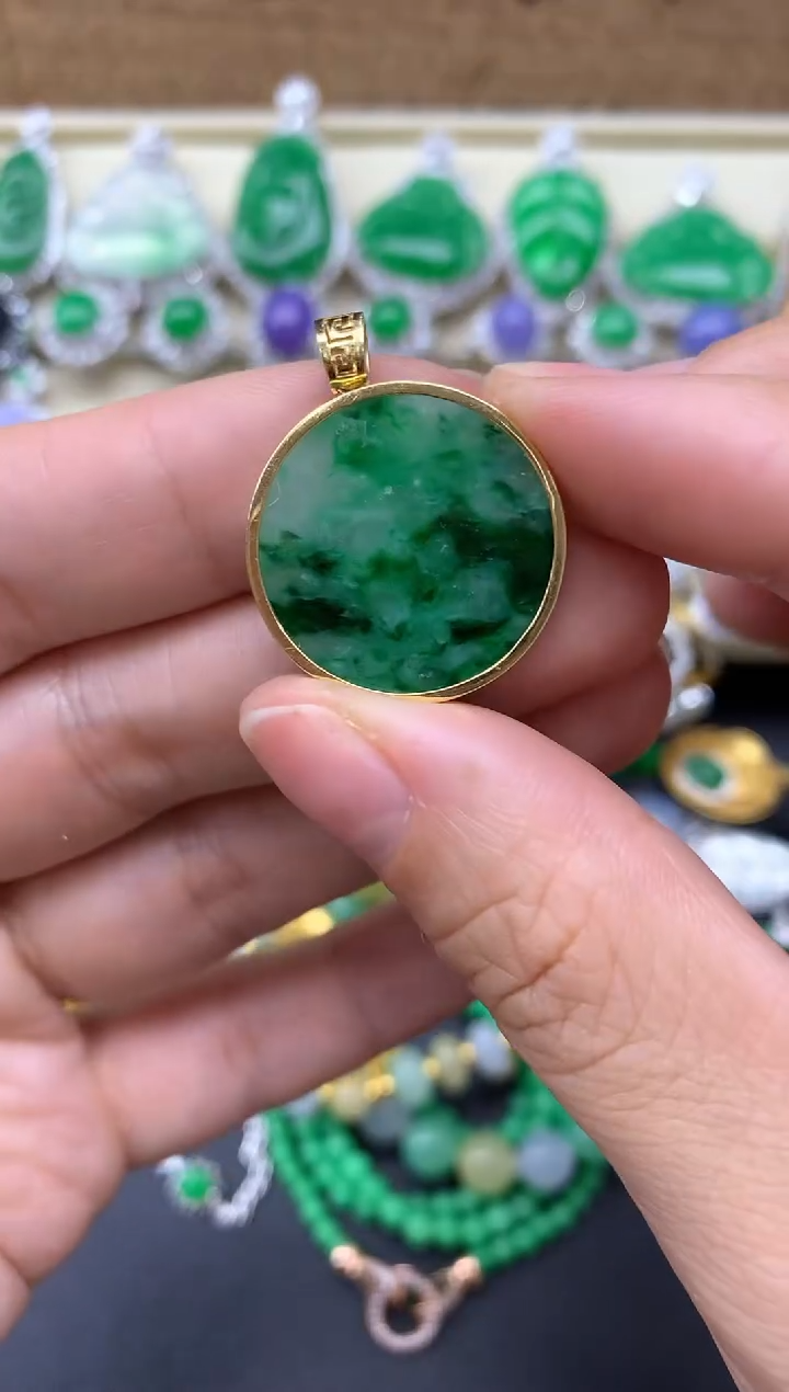 【闪购商品】翡翠颈饰18K金镶嵌322-中国好珍宝