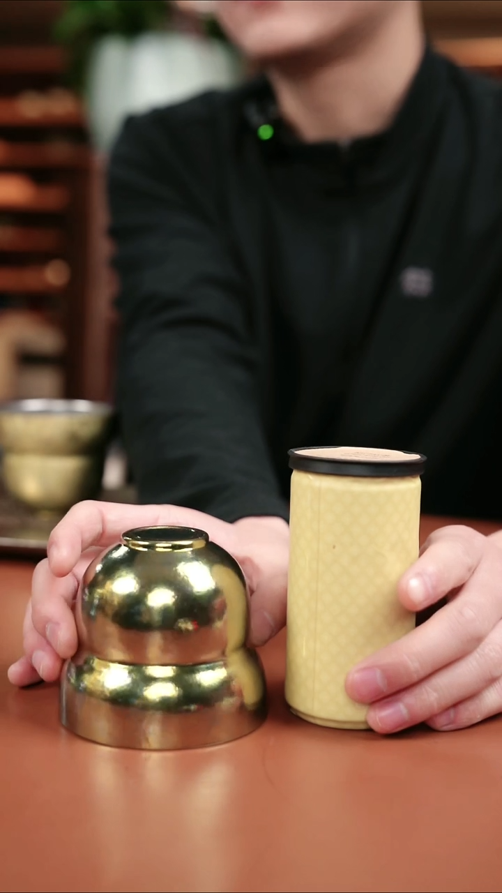 纯钛葫芦杯 咕咕一罐 亮面金色