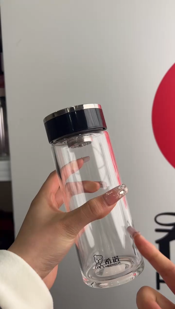 【闪购商品】茶杯浮雕单层410ml高硼硅