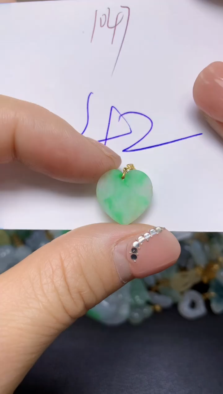 【闪购商品】翡翠挂件18K金镶嵌 天然翡翠A货