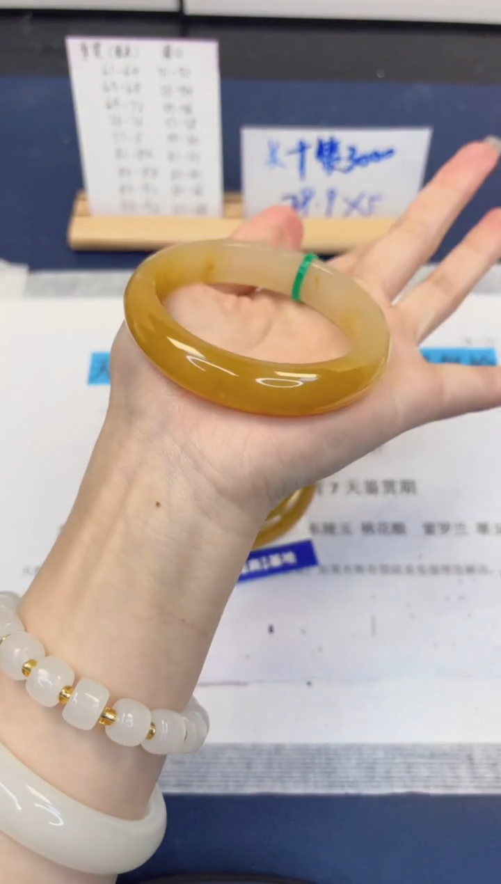 【闪购商品】石英质玉手镯未镶嵌93-财气镯-圈口58