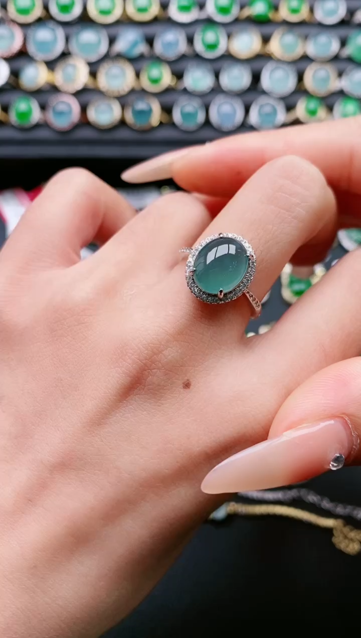 【闪购商品】翡翠戒指银S925镶嵌11111111111