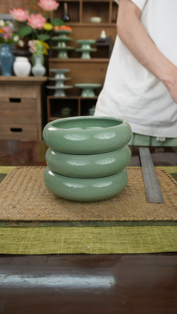 陶瓷一件包邮花盆带底孔瑕疵次品处理发3个