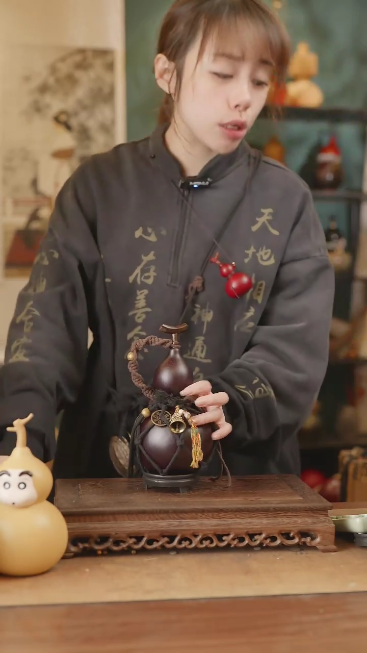 【闪购商品】137号精品天然大漆工艺防渗内胆酒葫芦~