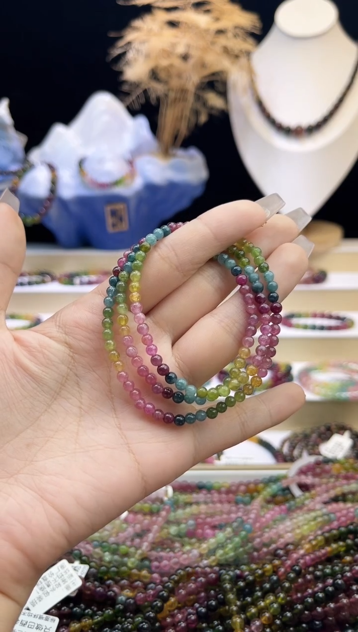 【闪购商品】碧玺/未镶嵌4mm+碧玺多圈多样性发货