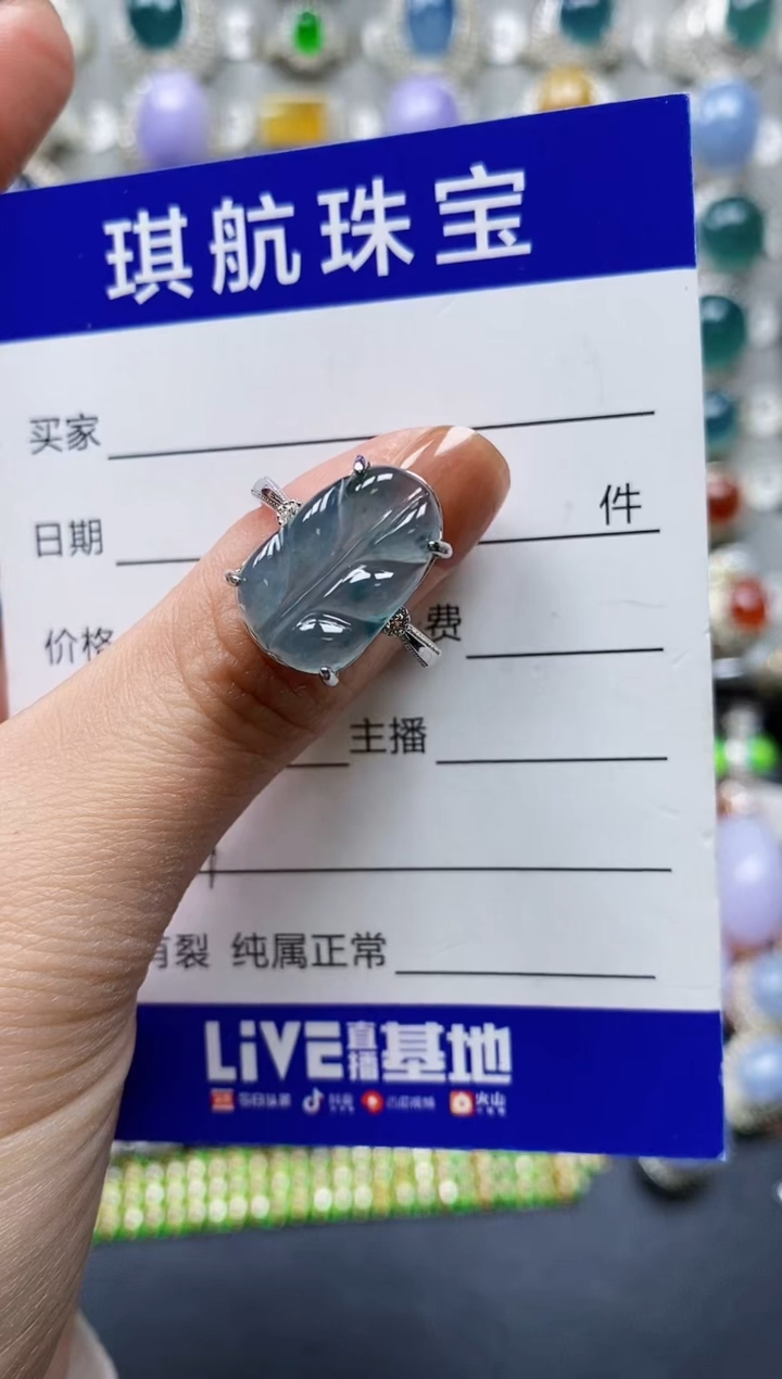【闪购商品】翡翠戒指银S925镶嵌0601
