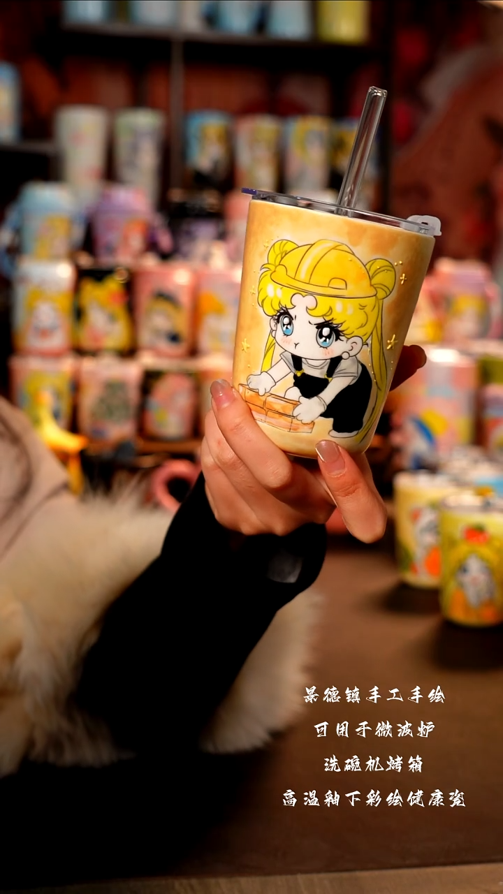 景德镇手工手绘陶瓷杯杯