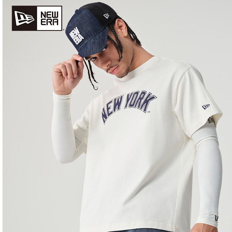 NEW ERA x MLB 纽亦华宽松T恤情侣夏季运动字母青年休闲短袖户外