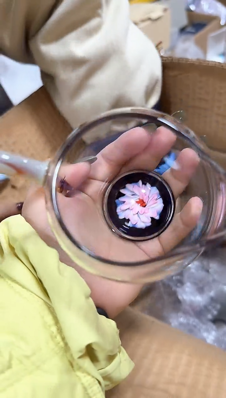 308微瑕粉玉蓝底唐韵怡然