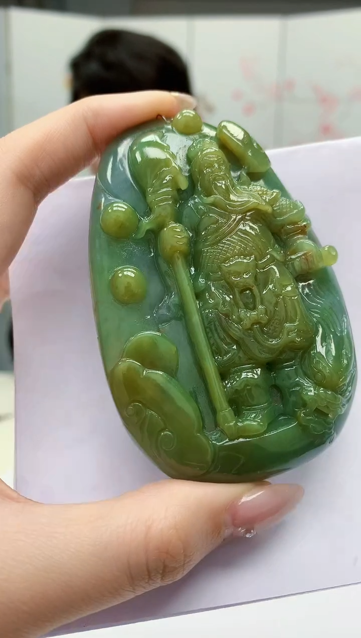 【闪购商品】定制翡翠未镶嵌4915jw-毛货挂件94