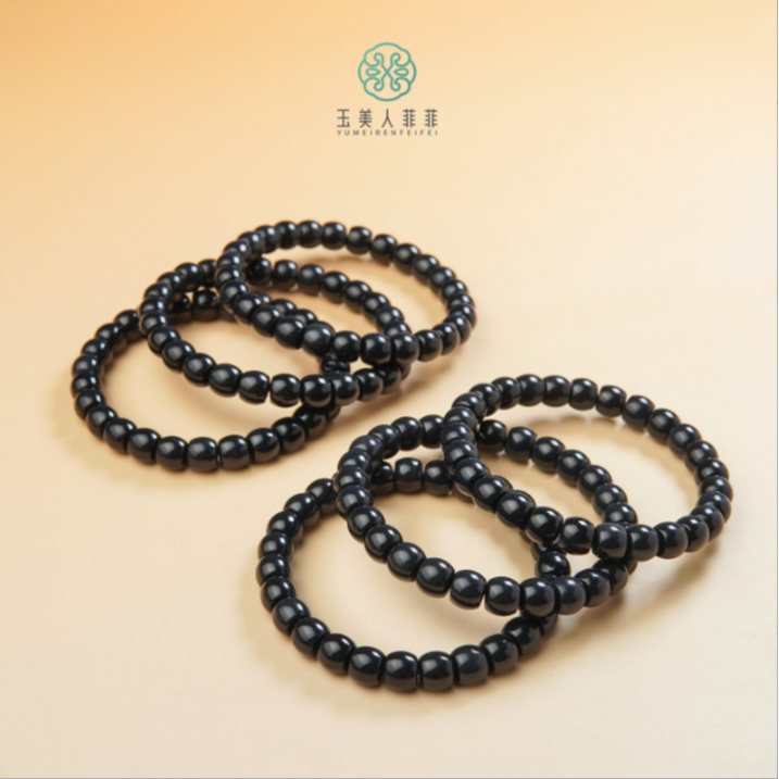 菲菲珠宝好%和田玉直切手串约8*6mm%多样性发一