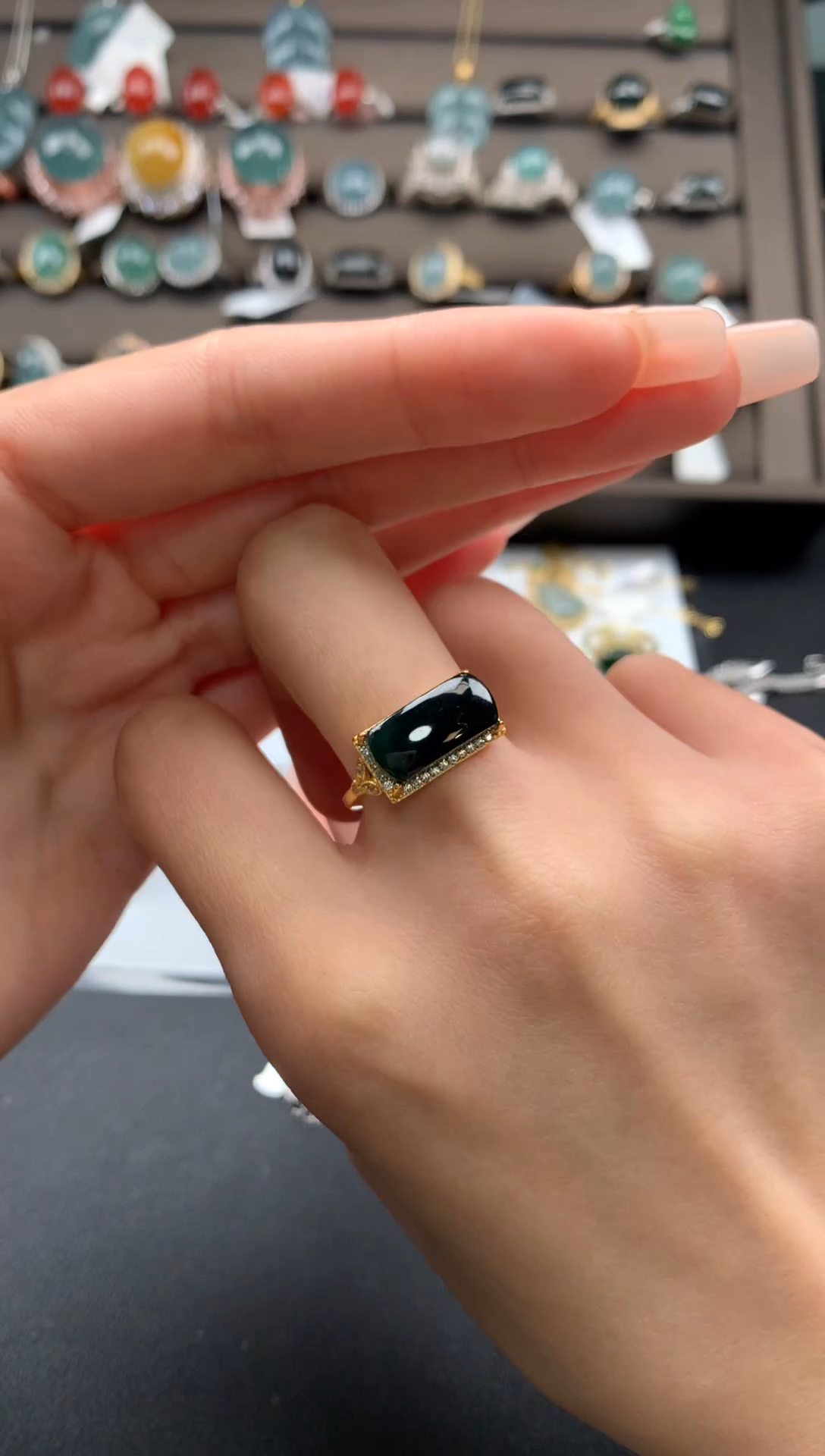 【闪购商品】翡翠戒指银S925镶嵌321312312