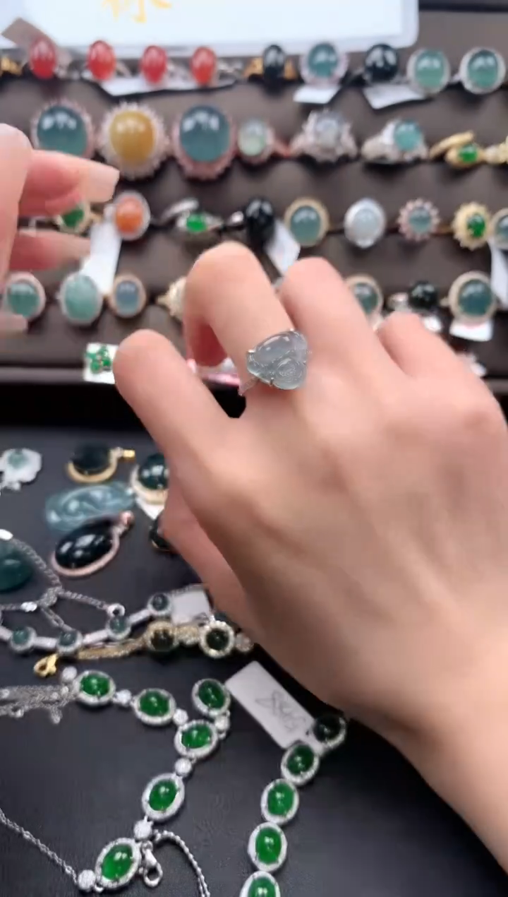 【闪购商品】翡翠戒指银S925镶嵌3123213