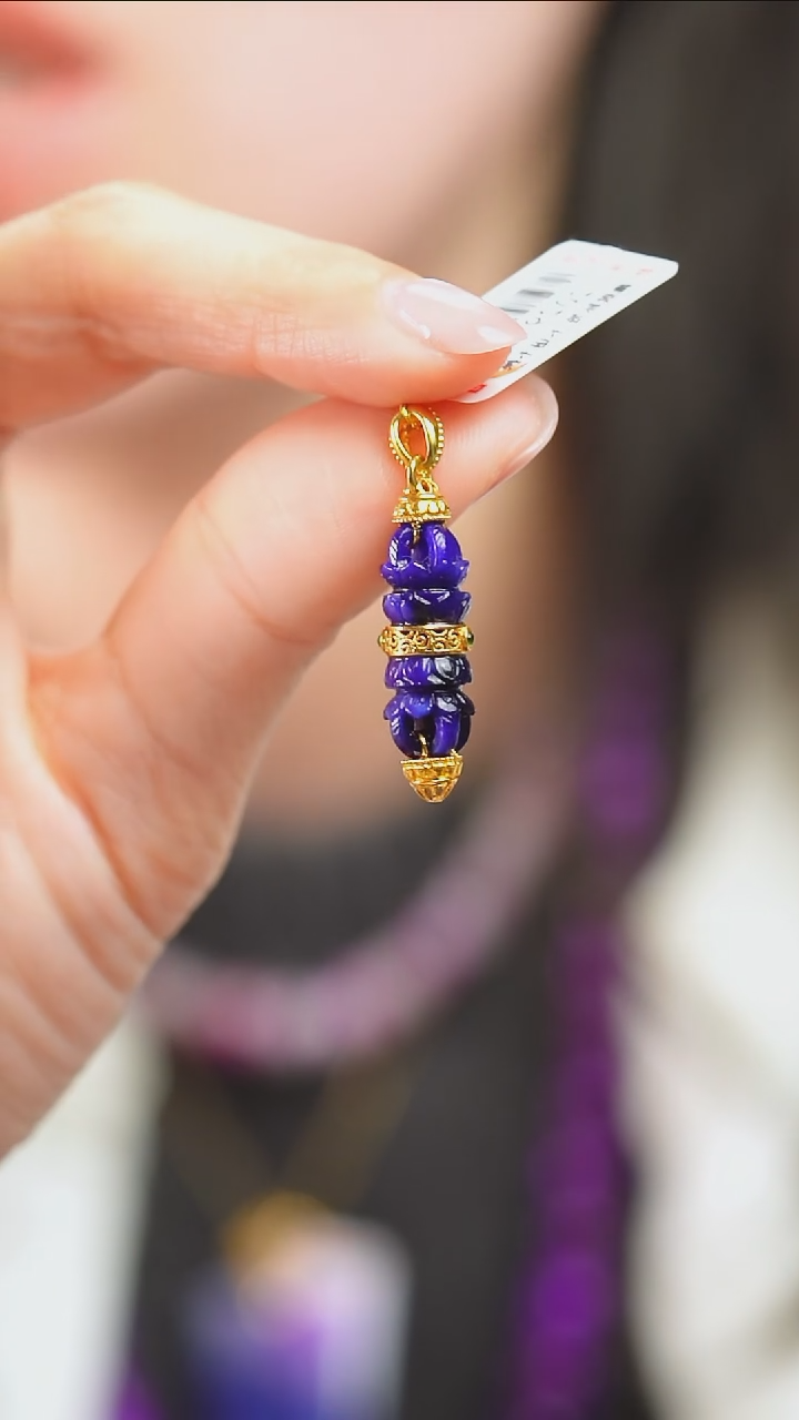 苏纪石（舒俱来）18K金镶嵌吊坠(不含链)4