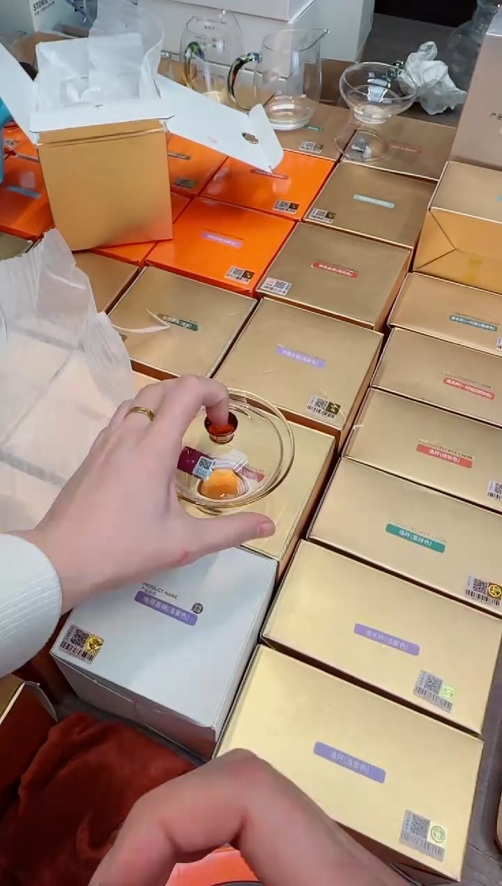 禾器荷叶盖碗琥珀（无底托）