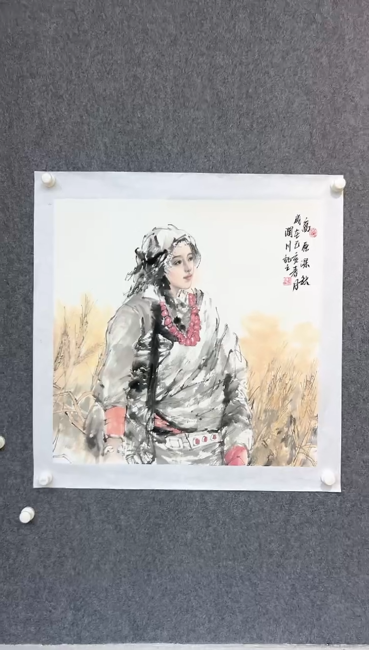 【闪购商品】绘画贺润川-4平尺-人物-Yz