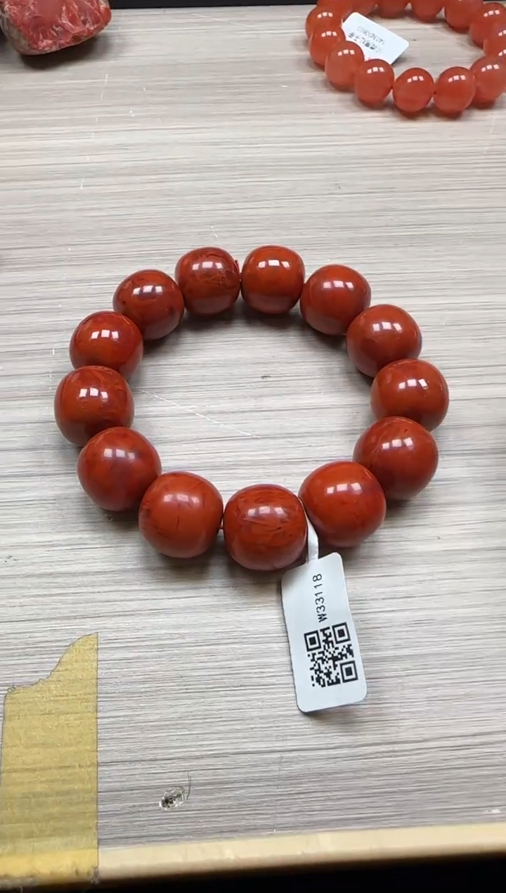 【闪购商品】南红玛瑙18mm瓦西手串圆珠未镶嵌多样性发一件