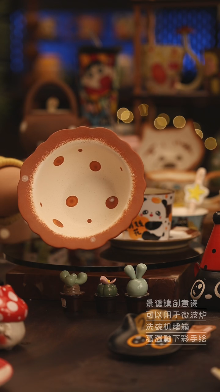 陶瓷景德镇可爱陶瓷釉下彩绘设计师款
