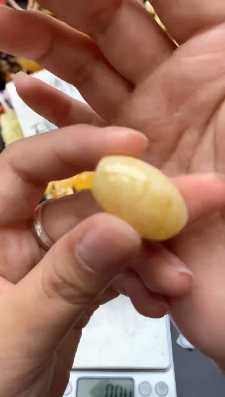 【闪购商品】未镶嵌琥珀珠宝奇石127琥珀蜜蜡花粉有纹小坑介意勿拍