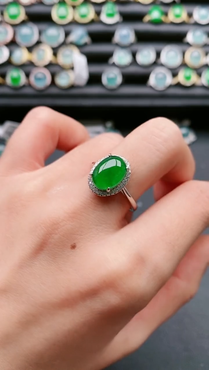 【闪购商品】翡翠戒指银S925镶嵌11111111111