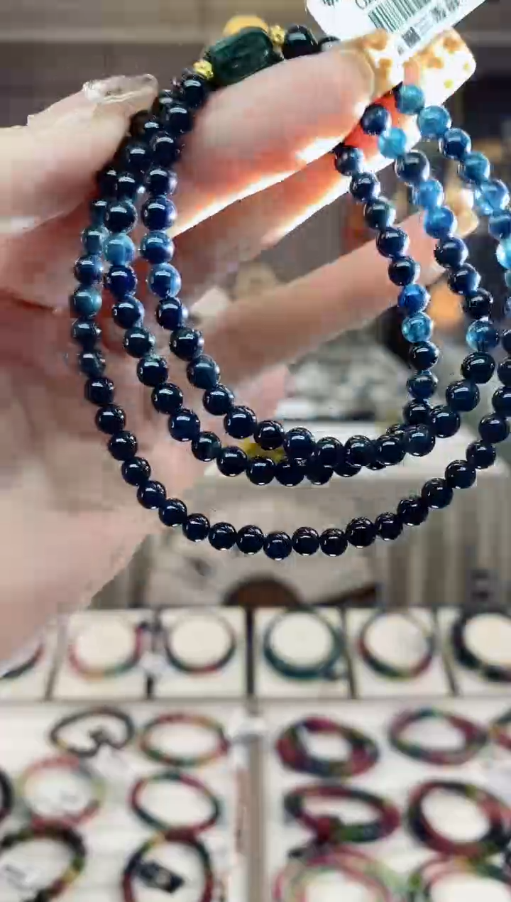 【闪购商品】三圈手串4mm+未镶嵌碧玺一物一证dan