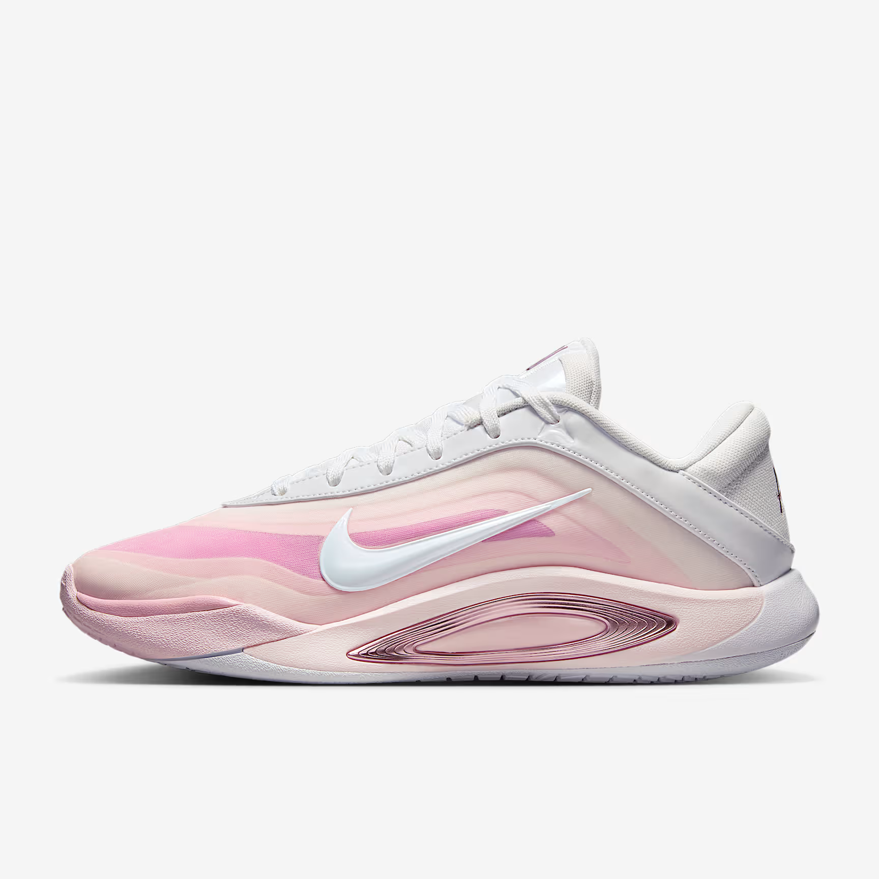 NIKE A'One EP 舒适百搭 透气抓地 篮球鞋男女同款粉白FZ8606-101