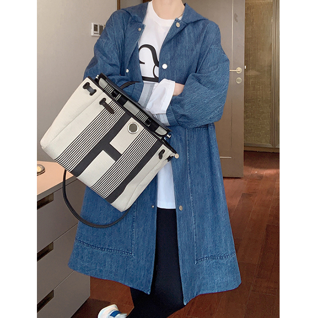 蓝色长/短款连帽牛仔外套MF2G2803