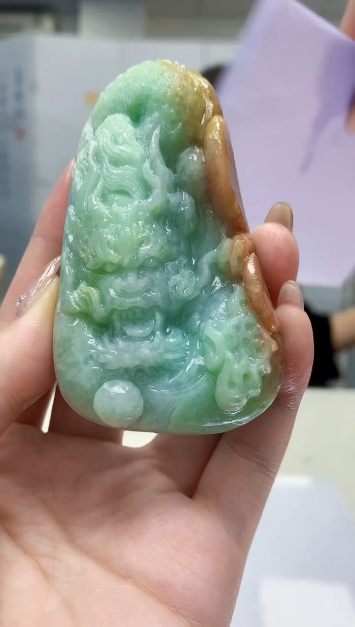 【闪购商品】定制翡翠未镶嵌4829jw-毛货挂件17