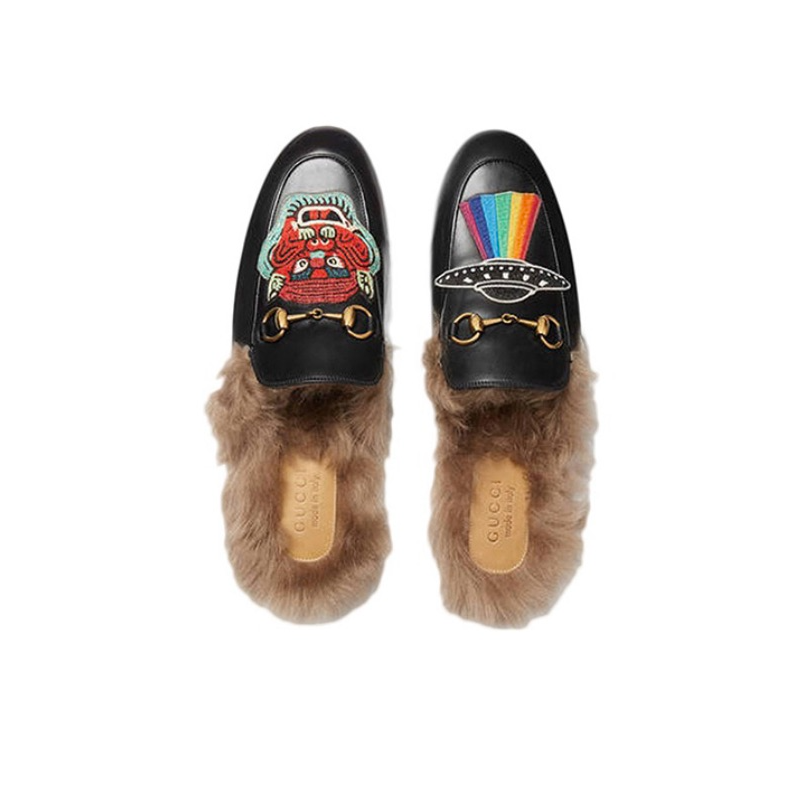 99新 GUCCI/古驰 拖鞋472809 DKHH0 1063 黑色 41码P242029936